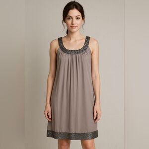 NWT Adrianna Papell Silk Sequin Embellished Mini Dress Size 4